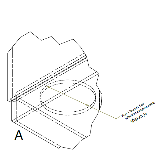Høj frontdisk til espressomaskine - 140x71x119 cm