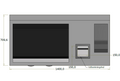 Høj frontdisk til espressomaskine - 140x71x119 cm