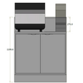 Høj frontdisk til "Compact" espressomaskine - 95x71x119 cm