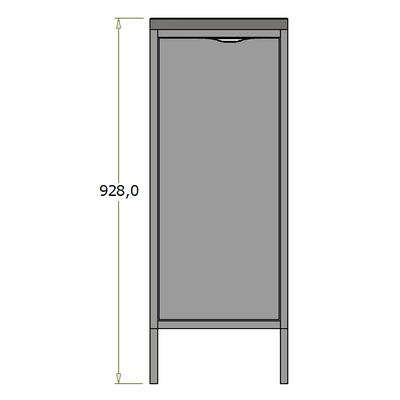 Bagdisk med hygiejnevask - 35x70x92,5 cm