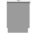 Bagdisk med hygiejnevask - 35x70x92,5 cm
