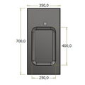 Bagdisk med hygiejnevask - 35x70x92,5 cm
