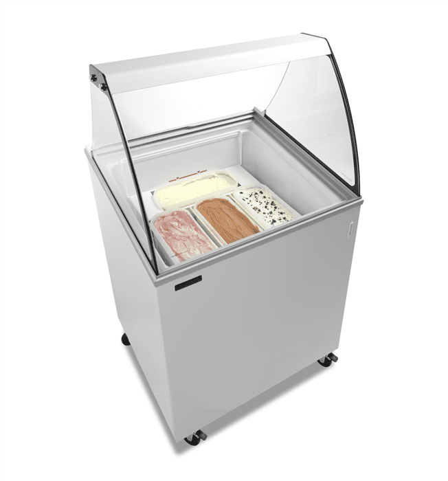 Tefcold IC201SC+SO isdisk - 4 x 5 liter - Skydelåg - Statisk