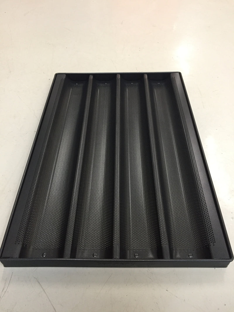 Bageplade til 4 stk. baguette med non-stick PTFE - hærdet alu. (40 x 60 cm)
