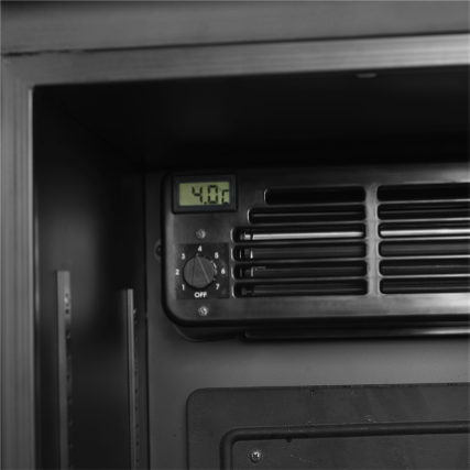 Smalt display køleskab - Tefcold FSC175H BLACK - 114 liter - 45 DB - 2,65 kW/24 timer - 43,5 cm bred