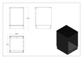 Frontdisk til isterningmaskine - 60x70x91,96 cm