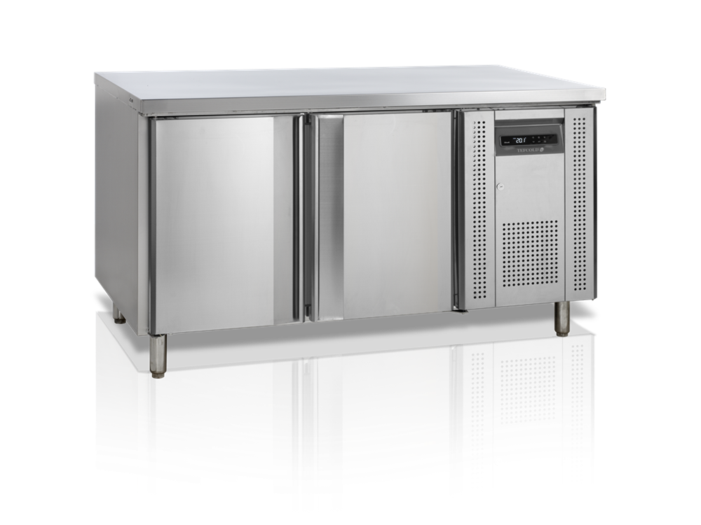 Kølebord til bageri - Tefcold BK210 - 380 liter - 1,943 kwh/24 timer - 151 cm bred (40 x 60 cm - Evt. med skuffer)
