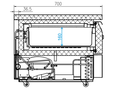 Køleskuffe/fryseskuffe - Tefcold UD1-2P omstilbar - 51 liter - 2,21 kW/24 timer -  42 DB