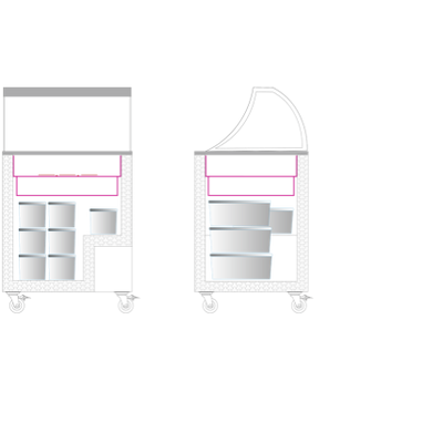 Isdisk til 4 x 5 liter scoop is - Tefcold IC200SC-SO - 1,85 kw/24 timer