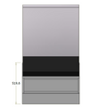 Lav frontdisk til Sayl Tower kølevitrine - 72x71 cm