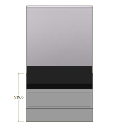 Lav frontdisk til Sayl Tower kølevitrine - 72x71 cm