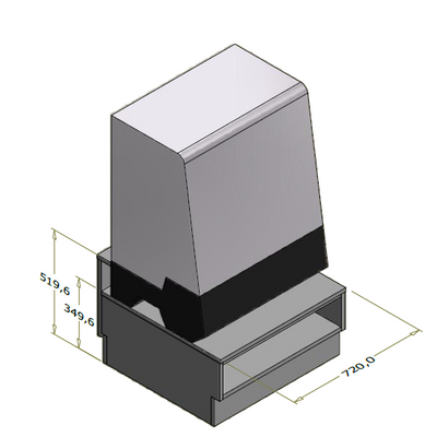 Lav frontdisk til Sayl Tower kølevitrine - 72x71 cm