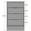 Lav frontdisk til ekspedition (kassedisk) - 55x71x92 cm