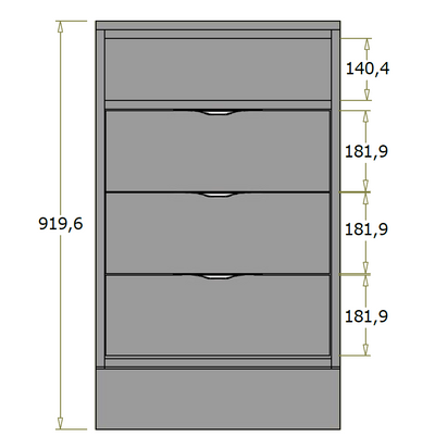 Lav frontdisk til ekspedition (kassedisk) - 55x71x92 cm
