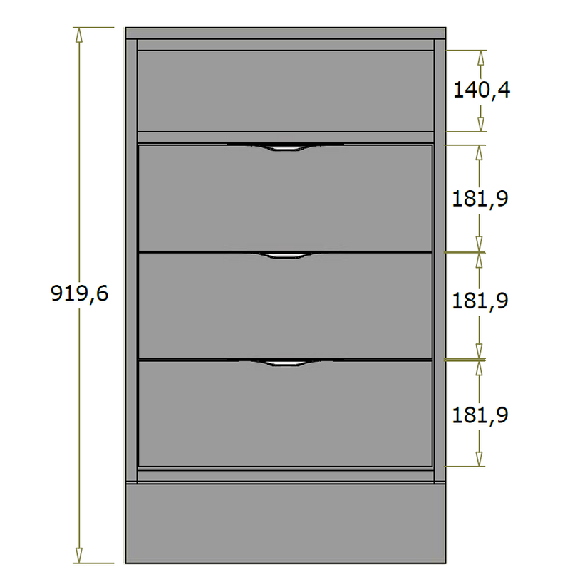 Lav frontdisk til ekspedition (kassedisk) - 55x71x92 cm