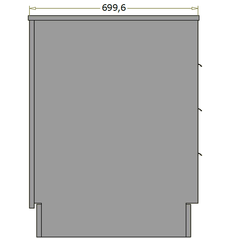 Lav frontdisk til ekspedition (kassedisk) - 55x71x92 cm