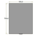 Lav frontdisk til ekspedition (kassedisk) - 55x71x92 cm