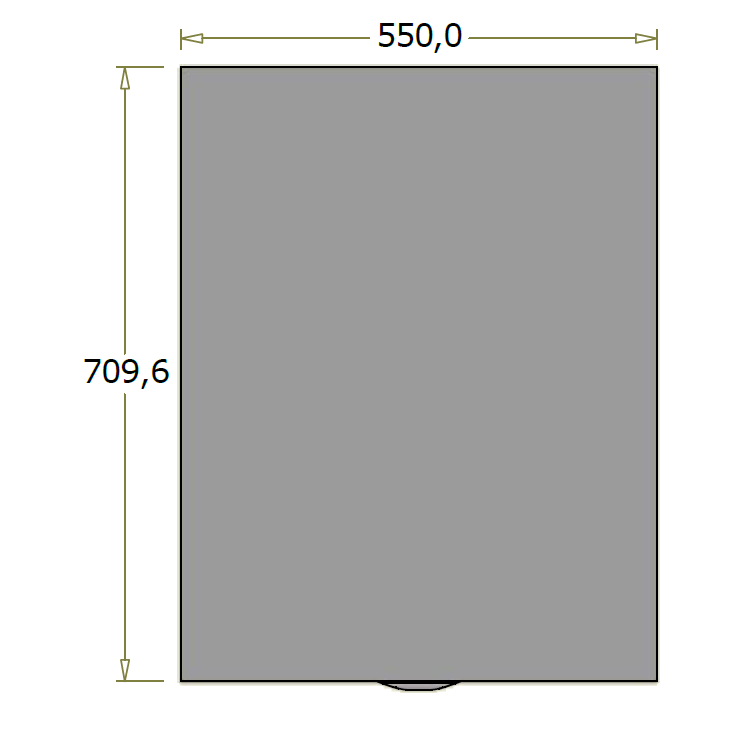 Lav frontdisk til ekspedition (kassedisk) - 55x71x92 cm