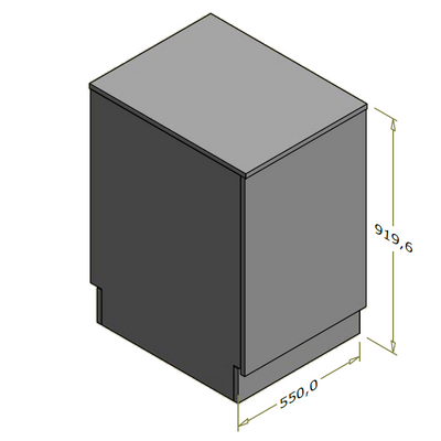 Lav frontdisk til ekspedition (kassedisk) - 55x71x92 cm