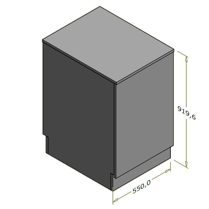 Lav frontdisk til ekspedition (kassedisk) - 55x71x92 cm