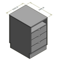 Lav frontdisk til ekspedition (kassedisk) - 55x71x92 cm