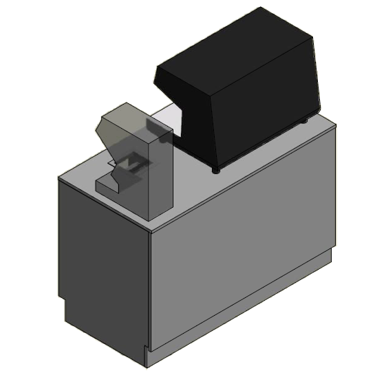 Lav frontdisk til espressomaskine - 140x71x92 cm