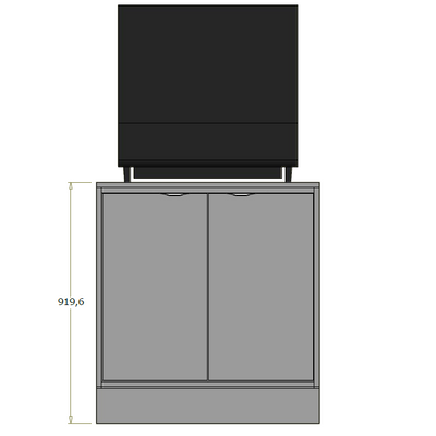 Lav frontdisk med skabe til f.eks. kølevitrine - 85x71x92 cm
