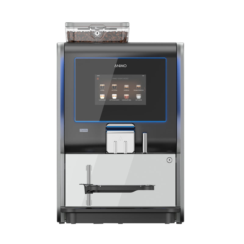 Kaffeautomat OptiMe 12 - Til hele bønner + instant mælk og kakao