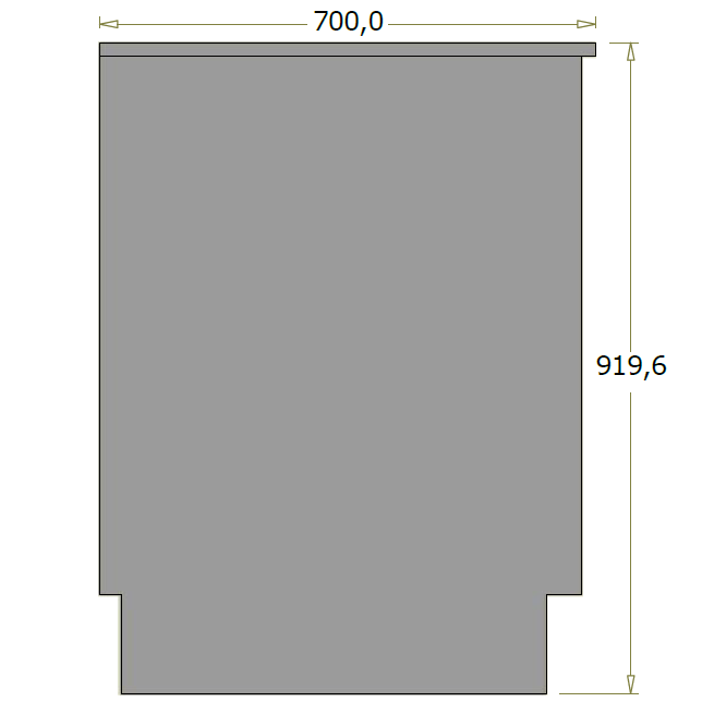 Bagdisk til opvaskebakker - 55x70x91,96 cm