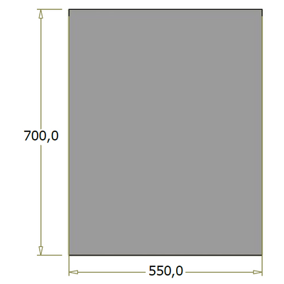 Bagdisk til opvaskebakker m. låge - 55x70x91,96 cm