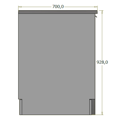 Bagdisk opvaskestation med vask og bordplade i RF stål - 150x70x92,5 cm