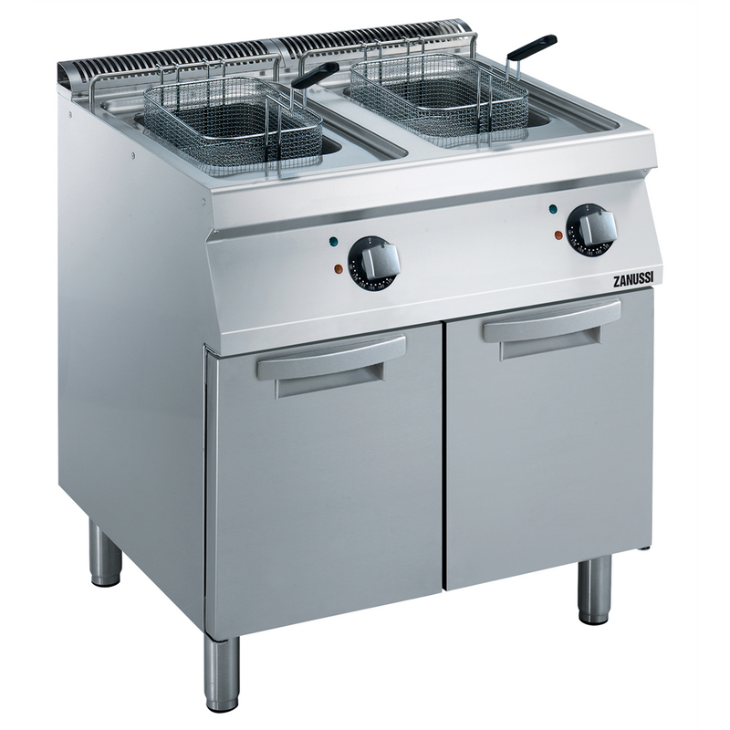 El gulvfriture - 2x15 liter - 20 kW - Zanussi EVO700 - 800 mm