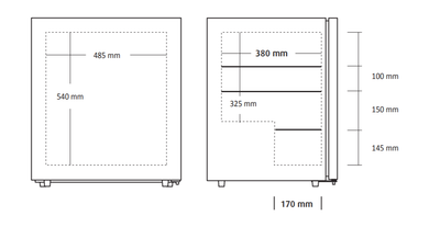 Mini display fryser med lystop - Scancool SD 92 E - 88 liter - 2,95 Kwh/24 timer (Statisk køl)