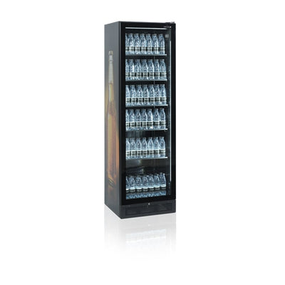 Sort display køleskab - Tefcold SCU1425 FRAMELESS - 347 liter - 45 db - 1,8 kw/24 timer