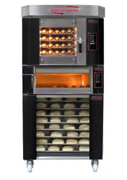 Eurofours oven combination - Example of composition of rack oven and deck oven