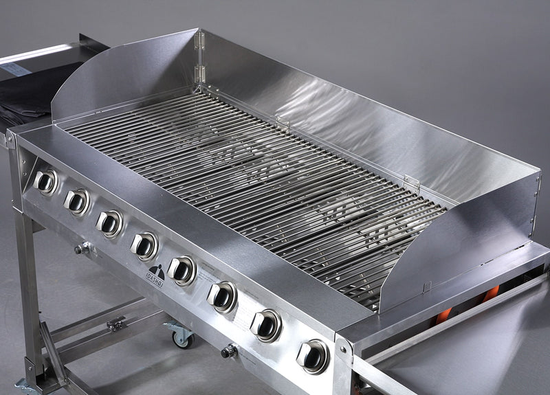 Gasgrill til udendørs brug med 8 brændere (Hjul og håndtag skal monteres på)