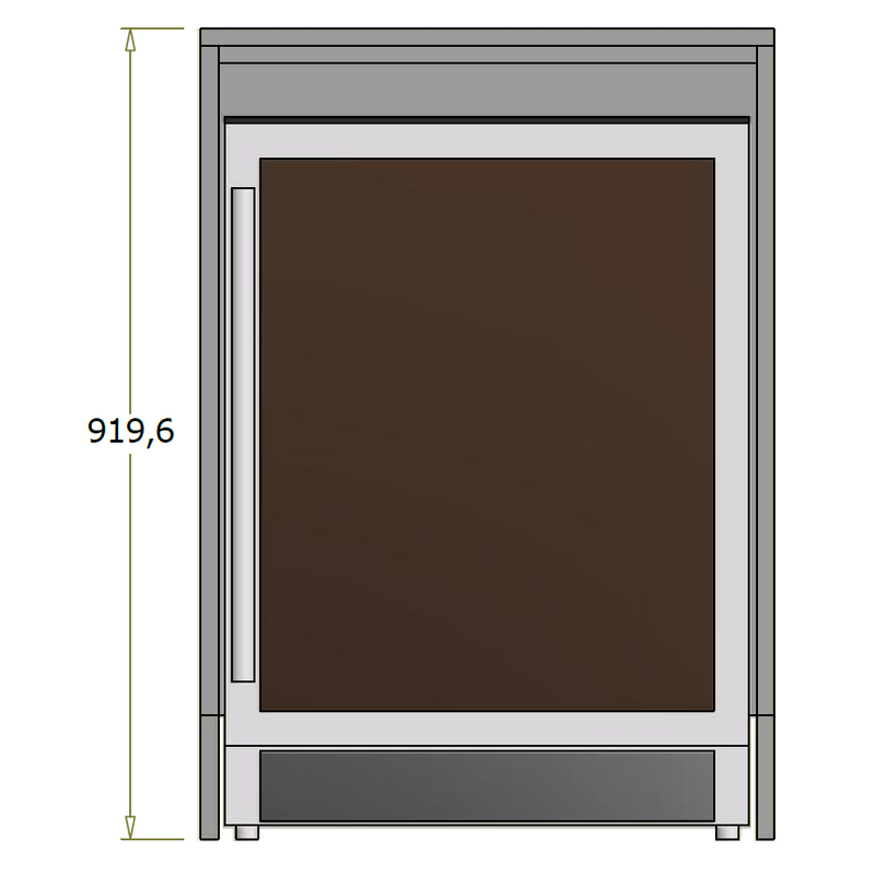 Bagdisk til vinskab - 65x70x91,96 cm