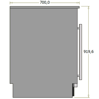 Bagdisk til vinskab - 65x70x91,96 cm