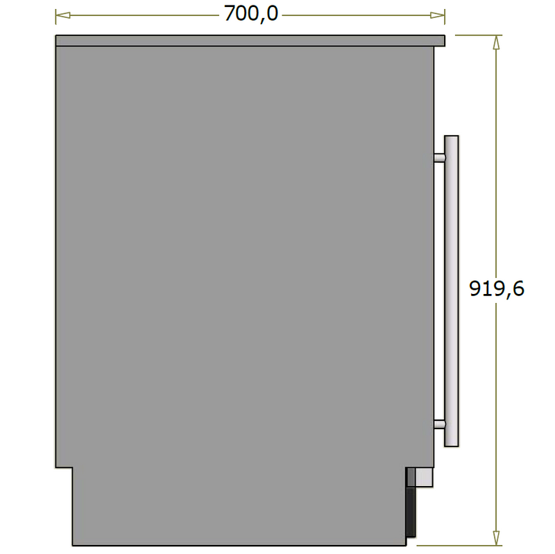 Bagdisk til vinskab - 65x70x91,96 cm