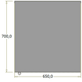 Bagdisk til vinskab - 65x70x91,96 cm