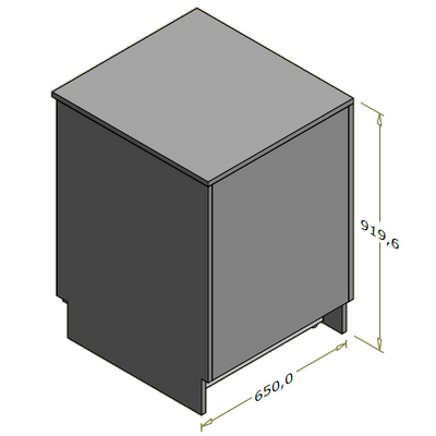 Bagdisk til vinskab - 65x70x91,96 cm