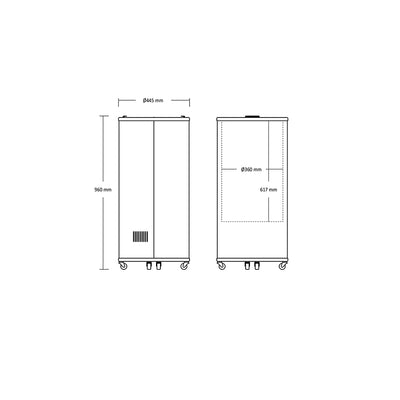 Tøndekøler - TK 66 - Statisk - 64 liter - 0,39 kwh/24 timer