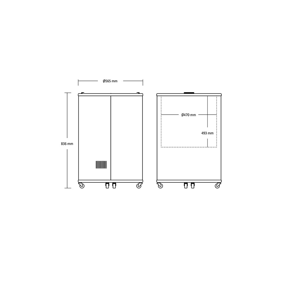 Tøndekøler - Scandomestic TK 86 BE - Statisk - 88 liter - 0,45 kwh/24 timer