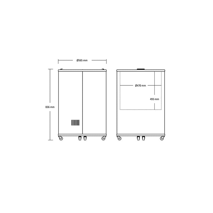 Tøndekøler - Scandomestic TK 86 BE - Statisk - 88 liter - 0,45 kwh/24 timer