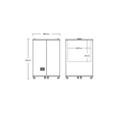 Tøndekøler - TK 86 - Statisk - 88 liter - 0,45 kwh/24 timer