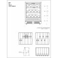 Vinkøleskab - Tefcold TFW200-S - 5 til 18 °C - Ventileret - 48 flasker - 40 dB - 0,36 kW/24 timer