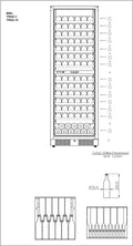 Vinkøleskab - Tefcold TFW400-2S -  5 til 18°C - Ventileret - 163 flasker - 40 dB - 0,48 kW/24 timer