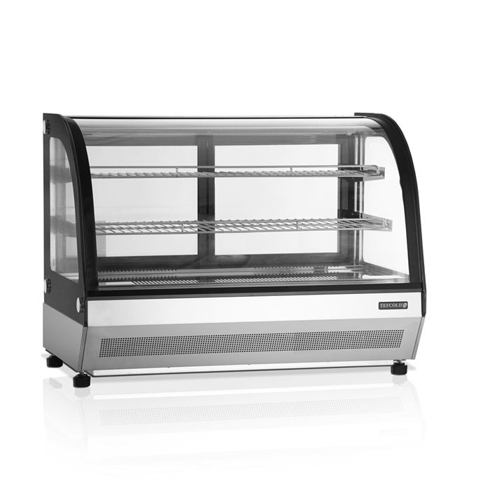 Kølemontre, bordmodel - Tefcold LCT900C/BLACK - Ventileret køl - 78 liter - 4,32 kW/24 timer (Buet glas)