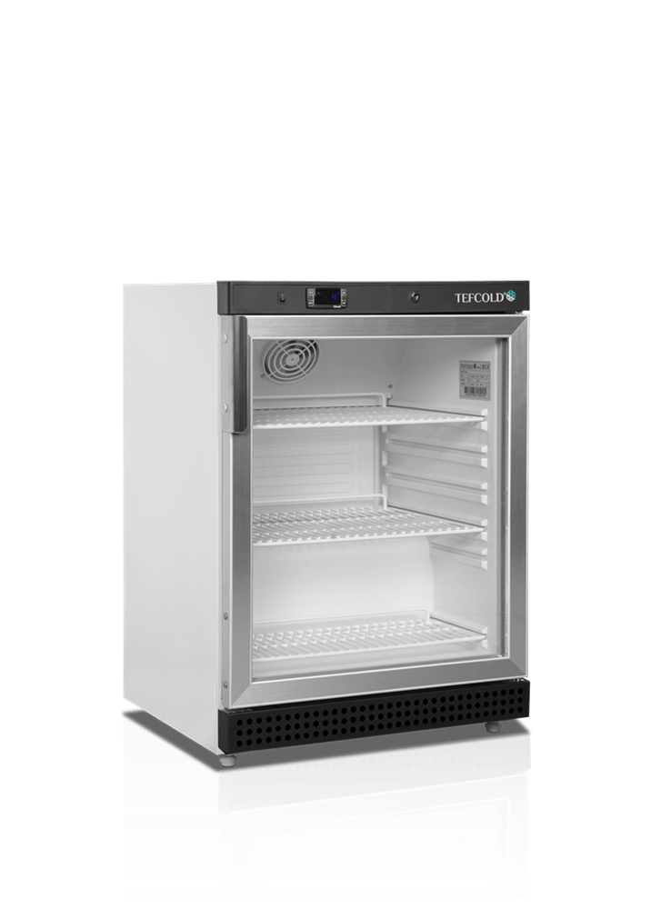Mini display køleskab - Tefcold UR200G - 119 liter - 40 DB - 1,6 Kw/ 24 timer