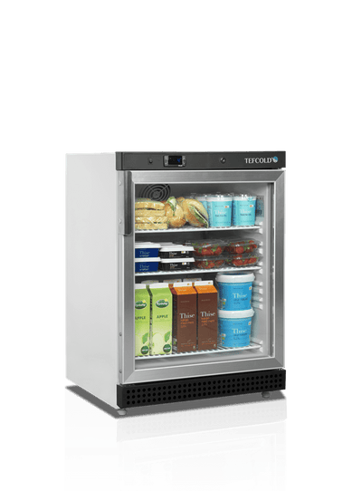 Mini display køleskab - Tefcold UR200G - 119 liter - 40 DB - 1,6 Kw/ 24 timer